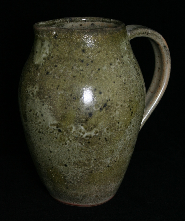 Shino glazed jug